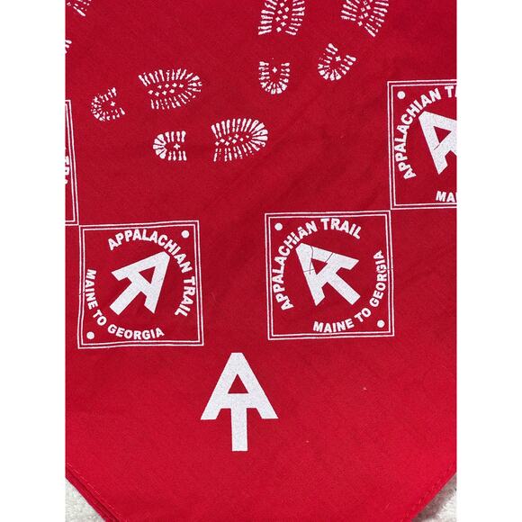 Appalachian Trail Bandanna Handkerchief Headware Red - Picture 1 of 4
